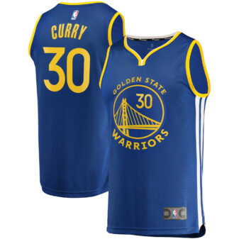 Men's Fanatics Branded Stephen Curry Royal Golden State Warriors Fast Break Replica Player Jersey - Icon Edition
