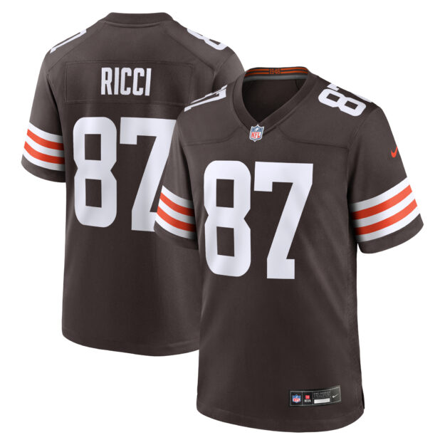 Men's Nike Giovanni Ricci Brown Cleveland Browns Game Jersey