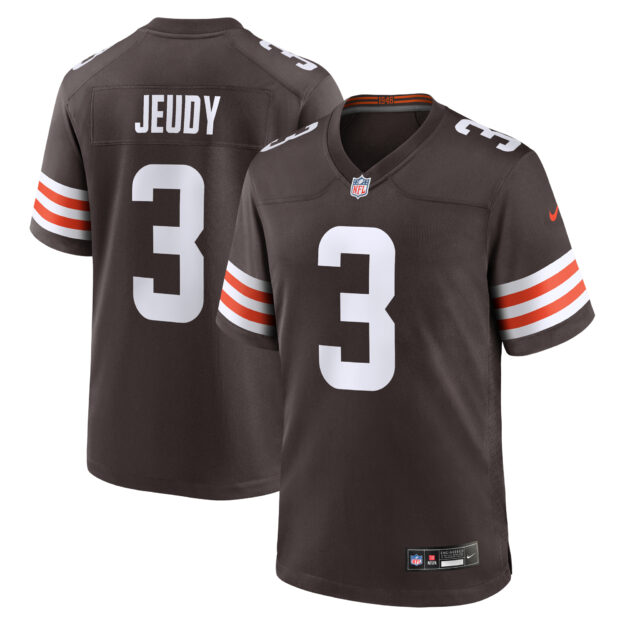 Men's Nike Jerry Jeudy Brown Cleveland Browns Game Jersey