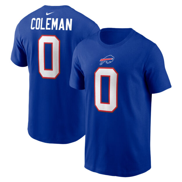 Men's Nike Keon Coleman Royal Buffalo Bills 2024 NFL Draft Name & Number T-Shirt