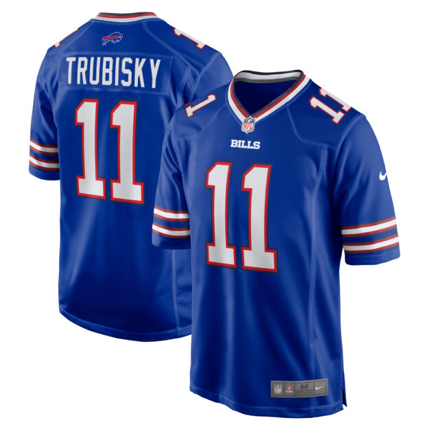 Men's Nike Mitchell Trubisky Royal Buffalo Bills Game Jersey