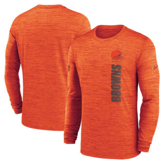 Men's Nike Orange Cleveland Browns 2024 Sideline Velocity Performance Long Sleeve T-Shirt