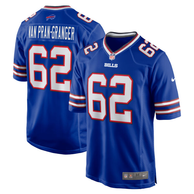 Men's Nike Sedrick Van Pran-Granger Royal Buffalo Bills Game Jersey