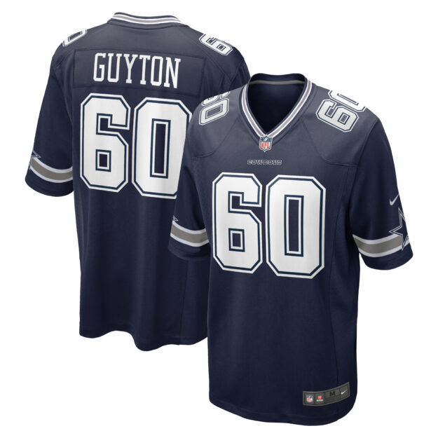 Men's Nike Tyler Guyton Navy Dallas Cowboys 2024 NFL Draft First Round Pick Player Game Jersey