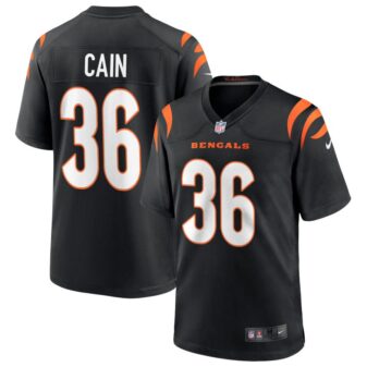 Noah Cain Men's Nike Black Cincinnati Bengals Game Custom Jersey