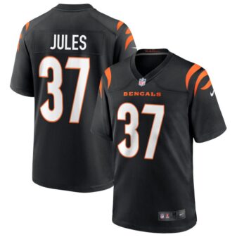 PJ Jules Men's Nike Black Cincinnati Bengals Game Custom Jersey