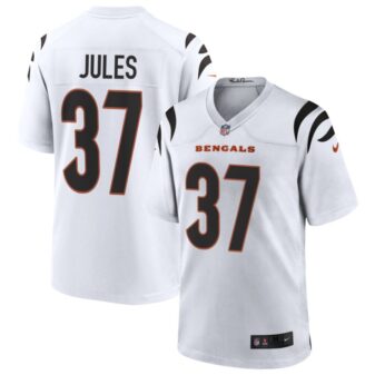 PJ Jules Men's Nike White Cincinnati Bengals Game Custom Jersey