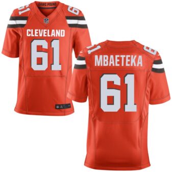 Roy Mbaeteka Men's Nike Orange Cleveland Browns Custom Alternate Elite Jersey