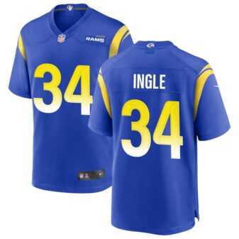 Tanner Ingle Men's Nike Royal Los Angeles Rams Custom Game Jersey