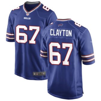 Travis Clayton Men's Nike Royal Buffalo Bills Custom Game Jersey