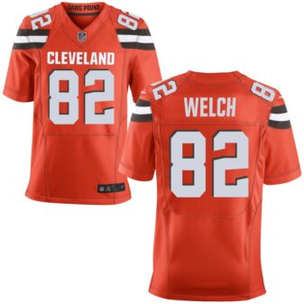 Treyton Welch Men's Nike Orange Cleveland Browns Custom Alternate Elite Jersey