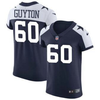 Tyler Guyton Men's Nike Navy Dallas Cowboys Alternate Vapor Elite Custom Jersey