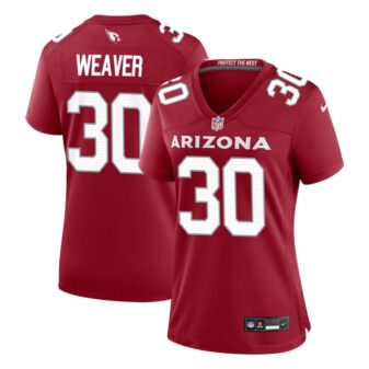 Xavier Weaver Women's Nike Cardinal Arizona Cardinals Custom Game Jersey