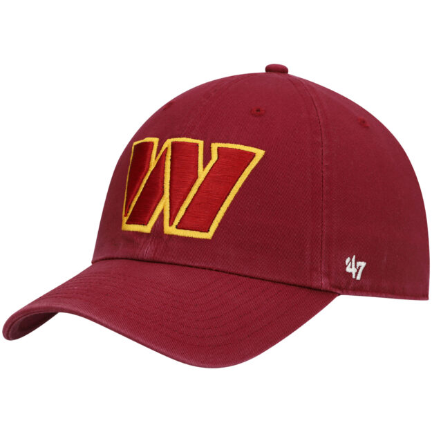 Men's '47 Burgundy Washington Commanders Clean Up Adjustable Hat