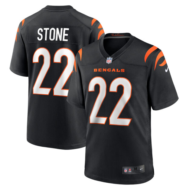 Men's Nike Geno Stone Black Cincinnati Bengals Game Jersey