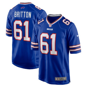 Men's Nike Gunner Britton Royal Buffalo Bills Game Jersey