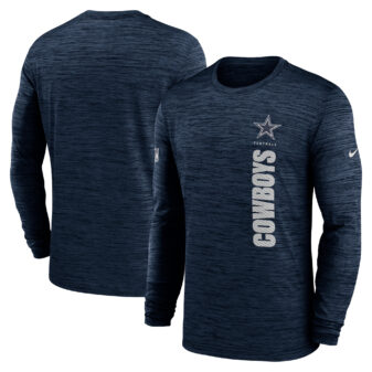 Men's Nike Navy Dallas Cowboys 2024 Sideline Velocity Performance Long Sleeve T-Shirt