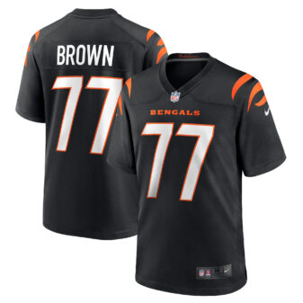 Men's Nike Trent Brown Black Cincinnati Bengals Game Jersey