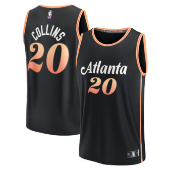 Men's Fanatics John Collins Black Atlanta Hawks Fastbreak Jersey - City Edition