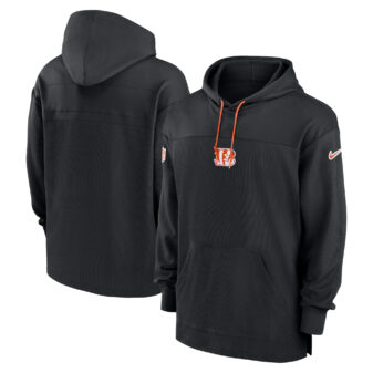 Men's Nike Black Cincinnati Bengals Sideline Jersey Performance Pullover Hoodie