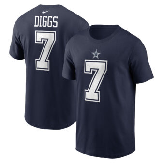 Men's Nike Trevon Diggs Navy Dallas Cowboys Player Name & Number T-Shirt