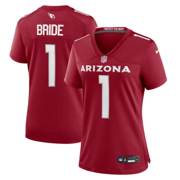 Women's Nike Number 1 Bride Cardinal Arizona Cardinals Game Jersey