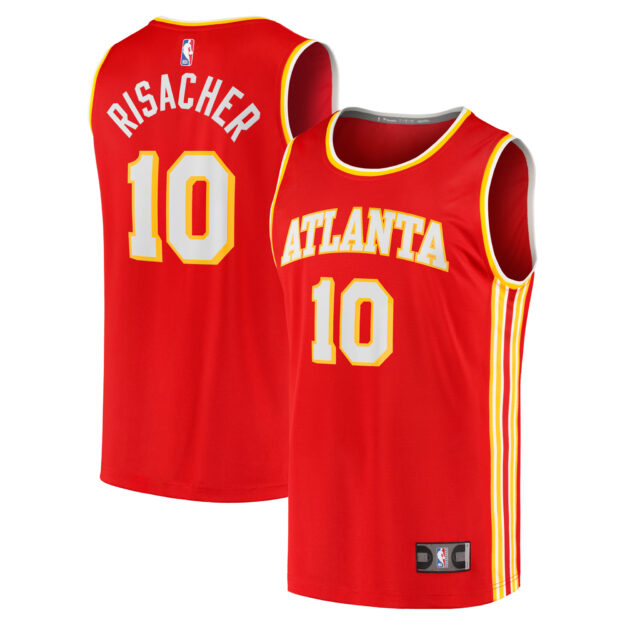 Youth Fanatics Zaccharie Risacher Red Atlanta Hawks 2024 NBA Draft Fast Break Player Jersey - Icon Edition