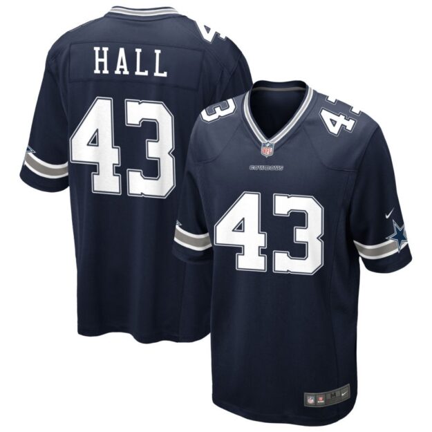 Kemon Hall Men's Nike Navy Dallas Cowboys Custom Game Jersey