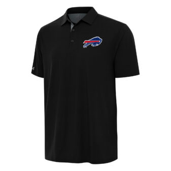 Men's Antigua Black/Gray Buffalo Bills Era Polo