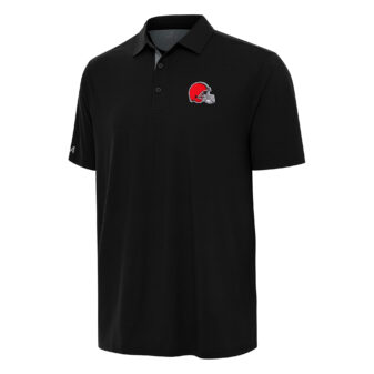 Men's Antigua Black/Gray Cleveland Browns Era Polo