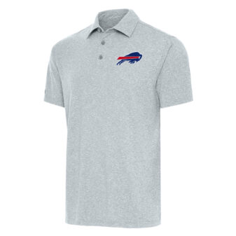 Men's Antigua Heather Gray Buffalo Bills Big & Tall Par 3 Polo