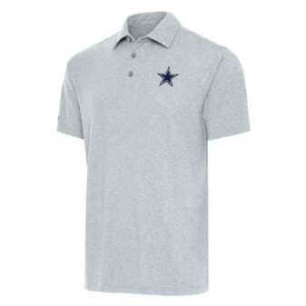 Men's Antigua Heather Gray Dallas Cowboys Big & Tall Par 3 Polo