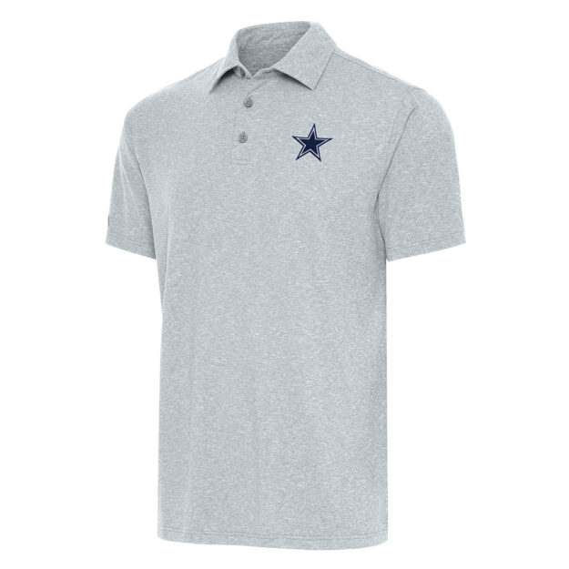 Men's Antigua Heather Gray Dallas Cowboys Big & Tall Par 3 Polo