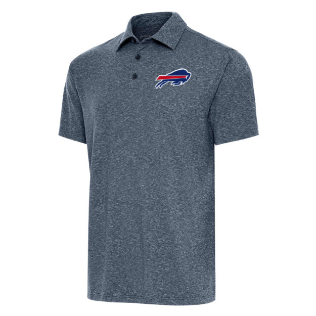 Men's Antigua Heather Navy Buffalo Bills Big & Tall Par 3 Polo