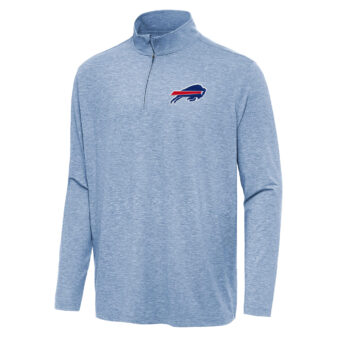 Men's Antigua Heather Royal Buffalo Bills Hunk Quarter-Zip Jacket