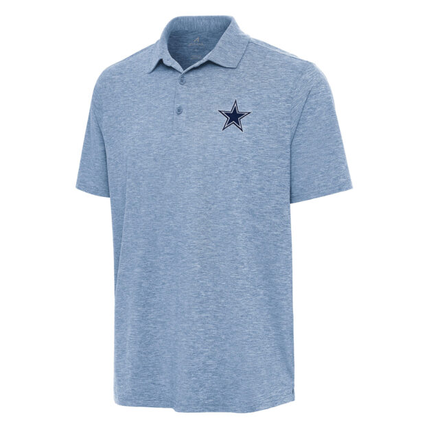 Men's Antigua Heather Royal Dallas Cowboys Par 3 Polo