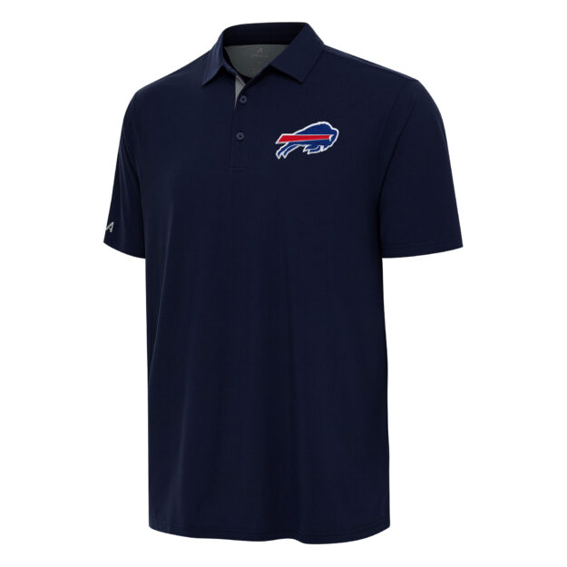 Men's Antigua Navy/Gray Buffalo Bills Era Polo