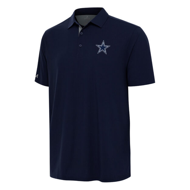 Men's Antigua Navy/Gray Dallas Cowboys Era Polo