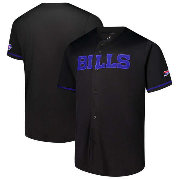 Men's Fanatics Black Buffalo Bills Pop Full-Button Jersey