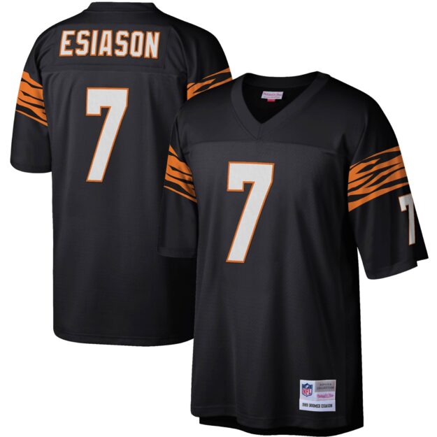 Men's Mitchell & Ness Boomer Esiason Black Cincinnati Bengals Legacy Replica Jersey