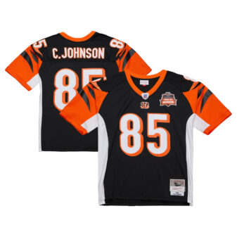 Men's Mitchell & Ness Chad Johnson Black Cincinnati Bengals 2004 Legacy Replica Jersey