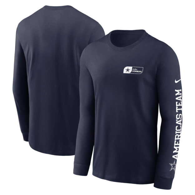 Men's Nike Navy Dallas Cowboys America's Team Essential Long Sleeve T-Shirt