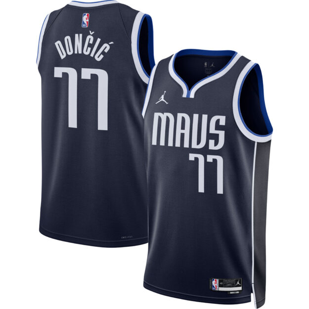 Unisex Jordan Brand Luka Dončić Navy Dallas Mavericks Swingman Jersey - Statement Edition