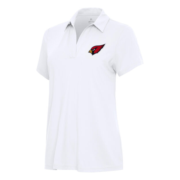 Women's Antigua White Arizona Cardinals Era V-Neck Polo