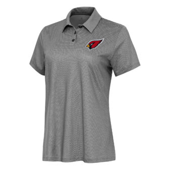 Women's Antigua White/Black Arizona Cardinals Rings Polo