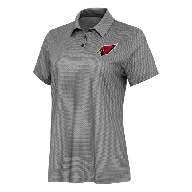 Women's Antigua White/Black Arizona Cardinals Rings Polo