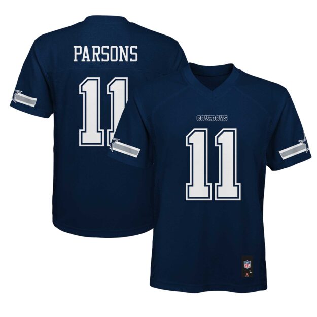 Youth Micah Parsons Navy Dallas Cowboys Replica Player Jersey