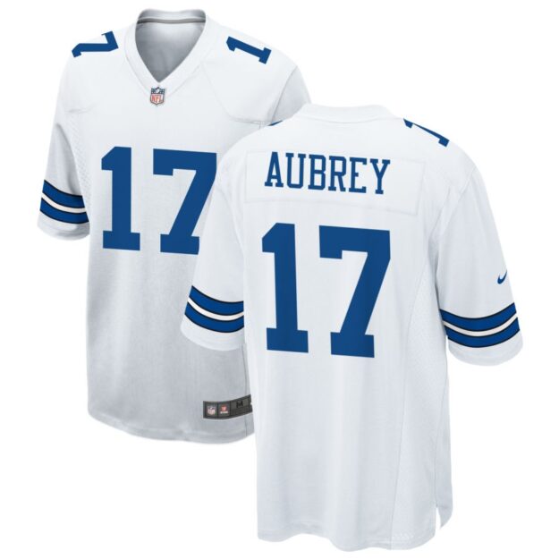 Brandon Aubrey Men's Nike White Dallas Cowboys Custom Game Jersey