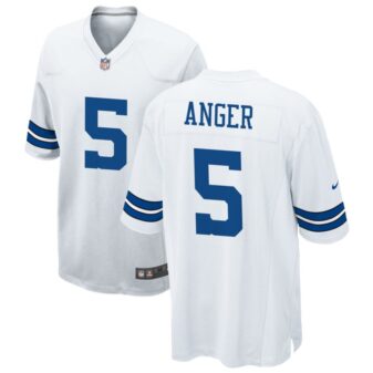 Bryan Anger Men's Nike White Dallas Cowboys Custom Game Jersey