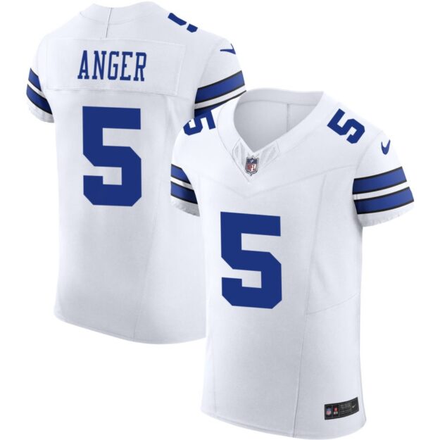 Bryan Anger Men's Nike White Dallas Cowboys Vapor F.U.S.E. Elite Custom Jersey